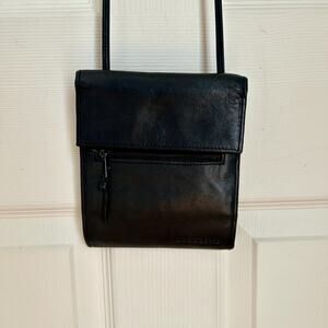 Vintage Leather Black Mini Crossbody Purse | Liz Claiborne | Wallet Purse